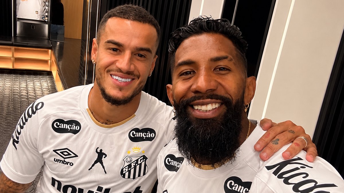 Coutinho e Rodinei são apresentados e mostram felicidade com o Santos