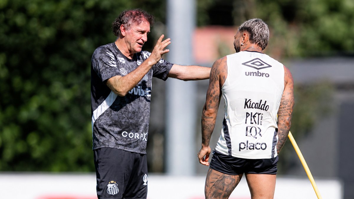 Cuca tem dúvidas no Santos para enfrentar o Cruzeiro; veja provável escalação