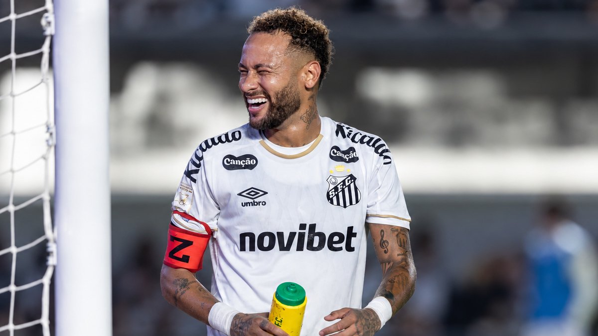 Neymar monta super time do Santos e brinca com sexteto