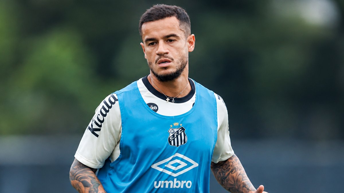 Coutinho ganha força para estrear pelo Santos no clássico