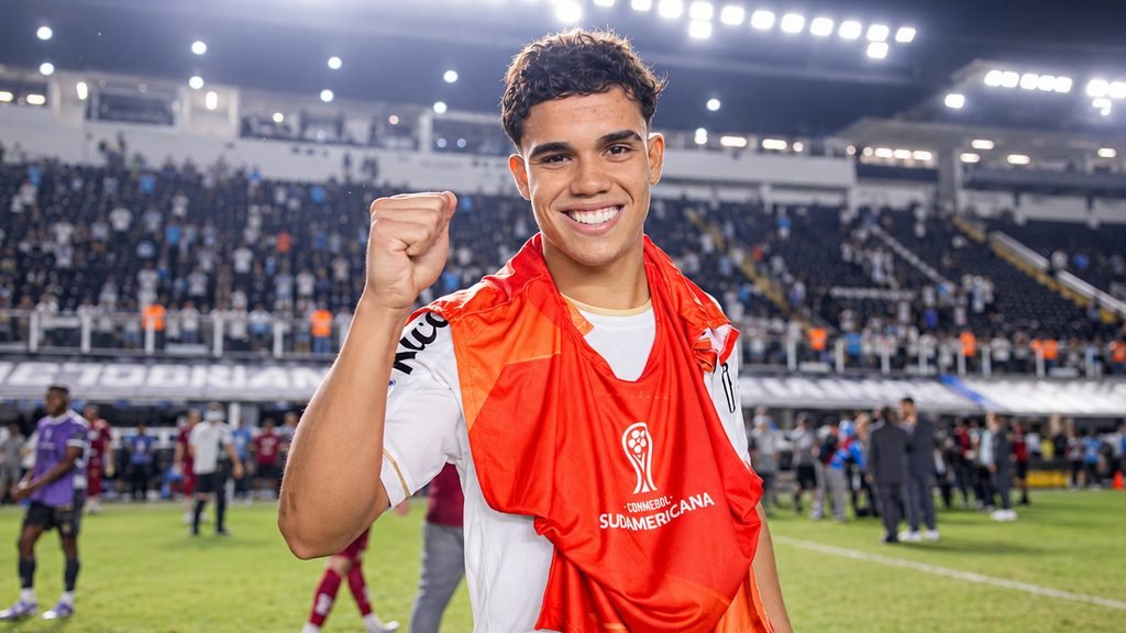 Jovem do Santos chama atenção e recebe elogio especial de companheiro
