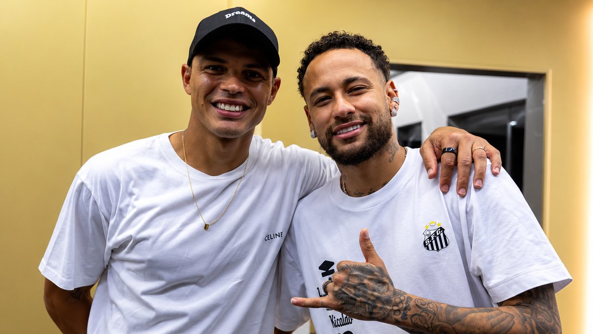 Neymar sonha com Thiago Silva no Santos para a temporada de 2027